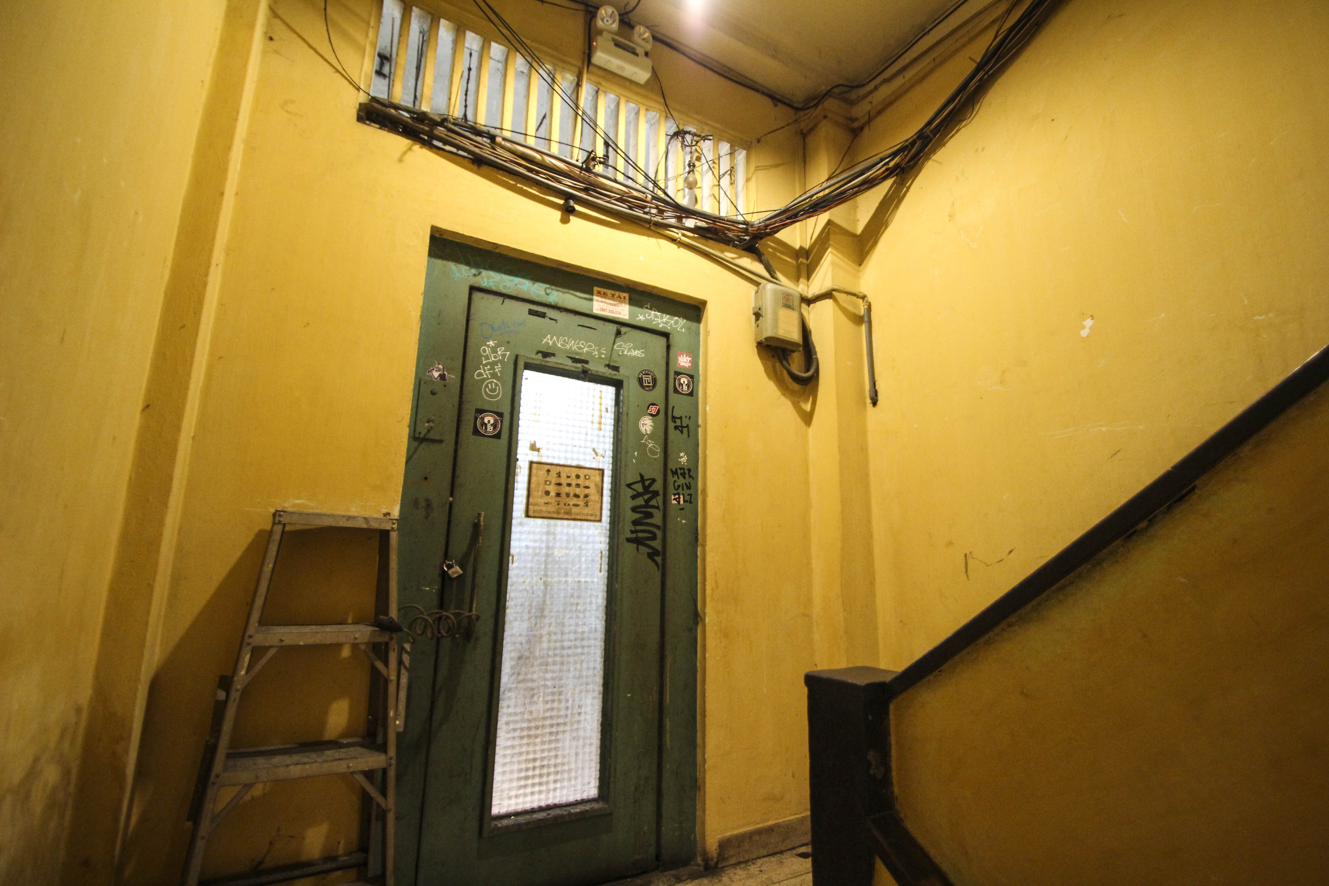 Stairwell on the way to Secret Garden restaurant, Ho Chi Minh, Vietnam